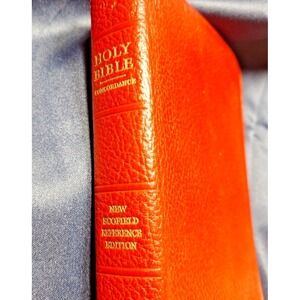 Oxford KJV New Scofield Reference Bible 1967 Red Leather Worn King James Version